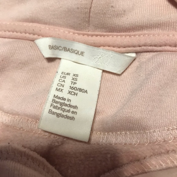 XS Light Pink H&M hoodie - Picture 3 of 3